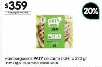 Jumbo Hamburguesas paty 320g oferta