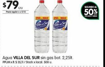 Jumbo Agua villa del sur 2.25lt oferta