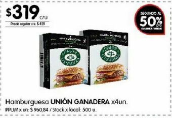 Disco Hamburguesas union ganadera oferta