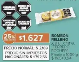 Carrefour Ferrero rocher bombón relleno oferta