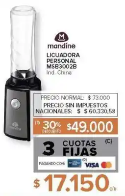 Carrefour Mandine licuadora personal MSB3002B oferta