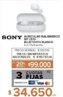 Carrefour Sony auricular inalámbrico oferta
