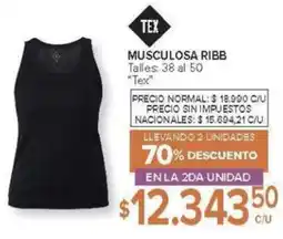 Carrefour Tex musculosa ribb oferta