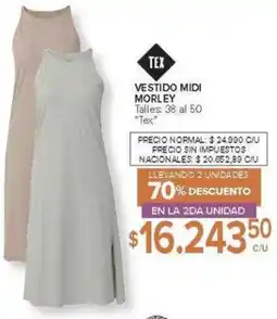 Carrefour Tex vestido midi morley oferta