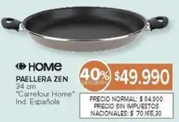 Carrefour Carrefour home paellera zen oferta