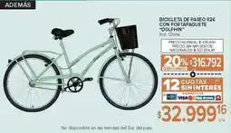 Carrefour Dolphin bicicleta de paseo r26 con portapaquete oferta