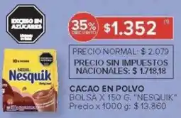 Carrefour Nesquik cacao en polvo bolsa oferta