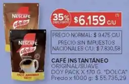 Carrefour Dolca café instantaneo original/suave doy pack oferta