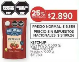 Carrefour Hellmann's ketchup doy pack oferta