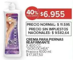 Carrefour Goicochea crema para piernas reafirmante oferta