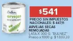 Carrefour Bulnez arvejas secas remojadas lata oferta