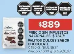 Carrefour Bulnez palitos dulces sabor chocolate oferta