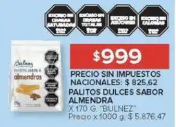 Carrefour Bulnez palitos dulces sabor almendra oferta