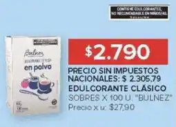 Carrefour Bulnez edulcorante clasico sobres oferta
