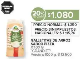 Carrefour Grandiet galletitas de arroz sabor pizza oferta