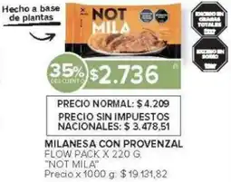 Carrefour Not mila milanesa con provenzal flow pack oferta