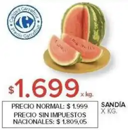 Carrefour Sandía oferta