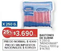 Carrefour Mendismar bastones de surimi oferta