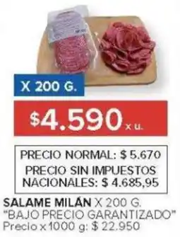 Carrefour Bajo precio garantizado salame milan oferta