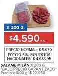 Carrefour Bajo precio garantizado salame milan oferta
