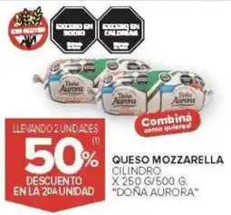 Carrefour Doña aurora queso mozzarella cilindro oferta