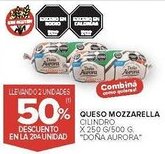 Carrefour Doña aurora queso mozzarella cilindro oferta