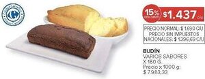Carrefour Budín varios sabores oferta