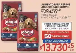 Carrefour Dogui alimento para perros adultos saborcarne, pollo cereales y vegetales oferta