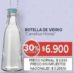 Carrefour Carrefour home botella de vidrio oferta