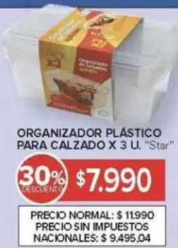Carrefour Star organizador plástico para calzado oferta