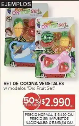 Carrefour Did fruit set de cocina vegetales v/ modelos oferta