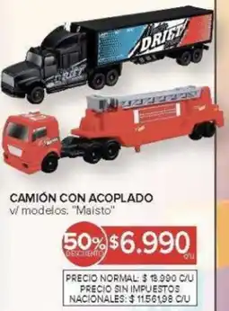Carrefour Maisto camión con acoplado v/ modelos oferta