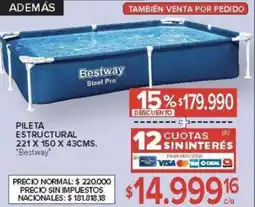 Carrefour Bestway pileta estructural oferta