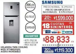 Carrefour Samsung heladera twin cooling oferta