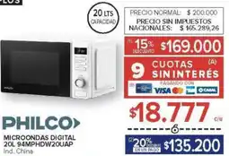Carrefour Philco microondas digital oferta