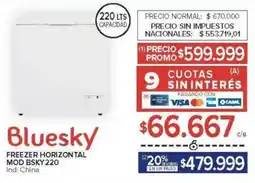 Carrefour Bluesky freezer horizontal oferta