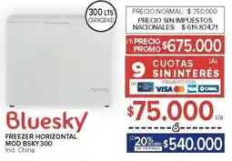 Carrefour Bluesky freezer horizontal oferta