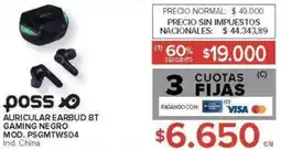 Carrefour Poss auricular earbud bt gaming negro oferta