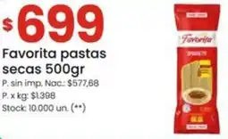 Changomas Favorita pastas secas oferta