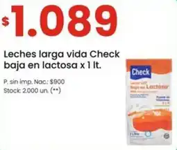 Changomas Check leches larga vida baja en lactosa oferta