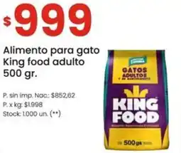 Changomas King food adulto alimento para gato oferta