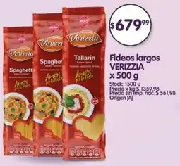 Supermercados Buenos Días Verizzia fideos largos oferta