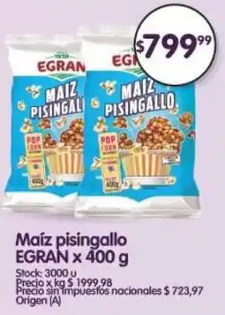 Supermercados Buenos Días Egran maíz pisingallo oferta