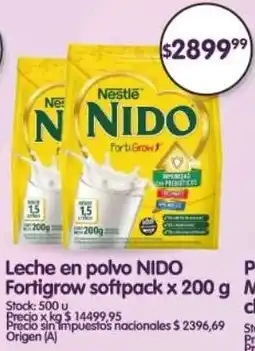 Supermercados Buenos Días Nido leche en polvo fortigrow softpack oferta