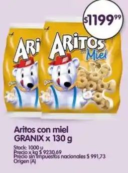 Supermercados Buenos Días Granix aritos con miel oferta