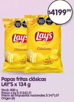 Supermercados Buenos Días Lay's papas fritas clásicas oferta