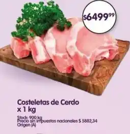 Supermercados Buenos Días Costeletas de cerdo oferta