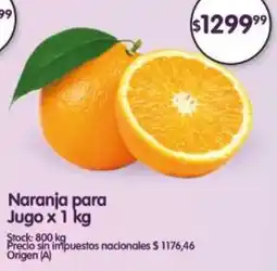 Supermercados Buenos Días Naranja para jugo oferta