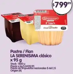 Supermercados Buenos Días La serenisima postre / flan clásico oferta