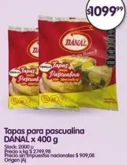 Supermercados Buenos Días Danal tapas para pascualina oferta